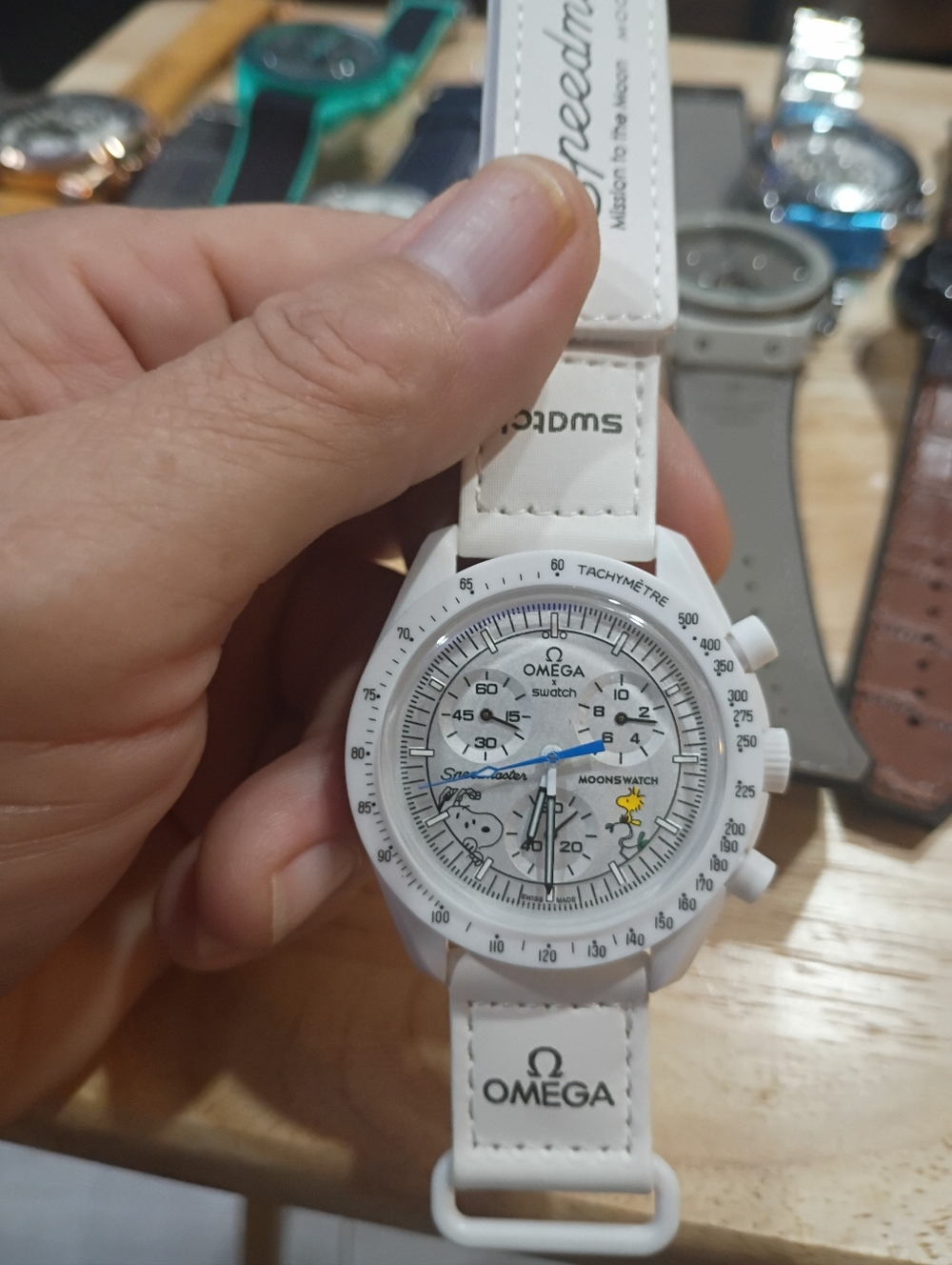 Omega x Swatch White MoonSwatch Speedmaster Watch